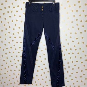 𝅺bcbgmaxazria Navy Blue Satin Stripe Tuxedo Pants 4